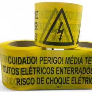 FITA ADVERTENCIA REDE ELETRICA AMARELA - MEDIA TENSAO 200M X 100MM X 0,030 MICRA