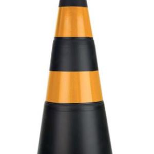 CONE PS 70CM PRETO COM REFLETIVO DELTA PLUS WPS1920
