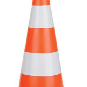 CONE 50CM BRANCO/LARANJA POLIET VONDER