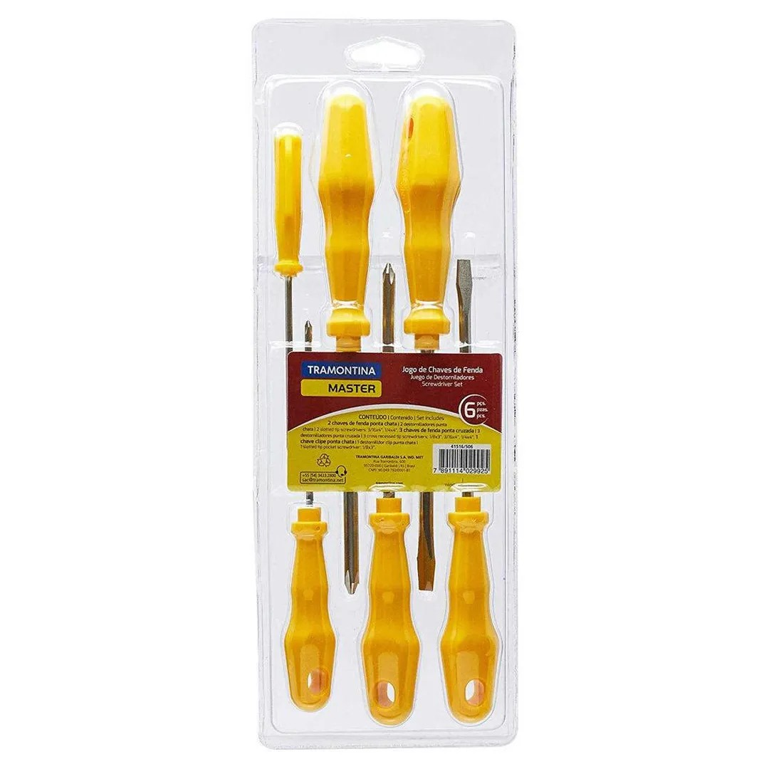 JOGO DE CHAVE FENDA TRAMONTINA C6PC 41516