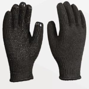 LUVA TRICOTADA PRETA COM PIGMENTO PALMA TAM 9G DELTA CA36520
