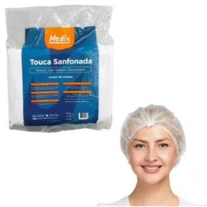 TOUCA SANFONADA C/ELASTICO MEDIX 100UN